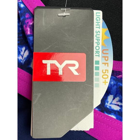 TYR Navy Tankini Top With Built In Bra Women's Size L 10/12 NWT - Picture 5 of 5